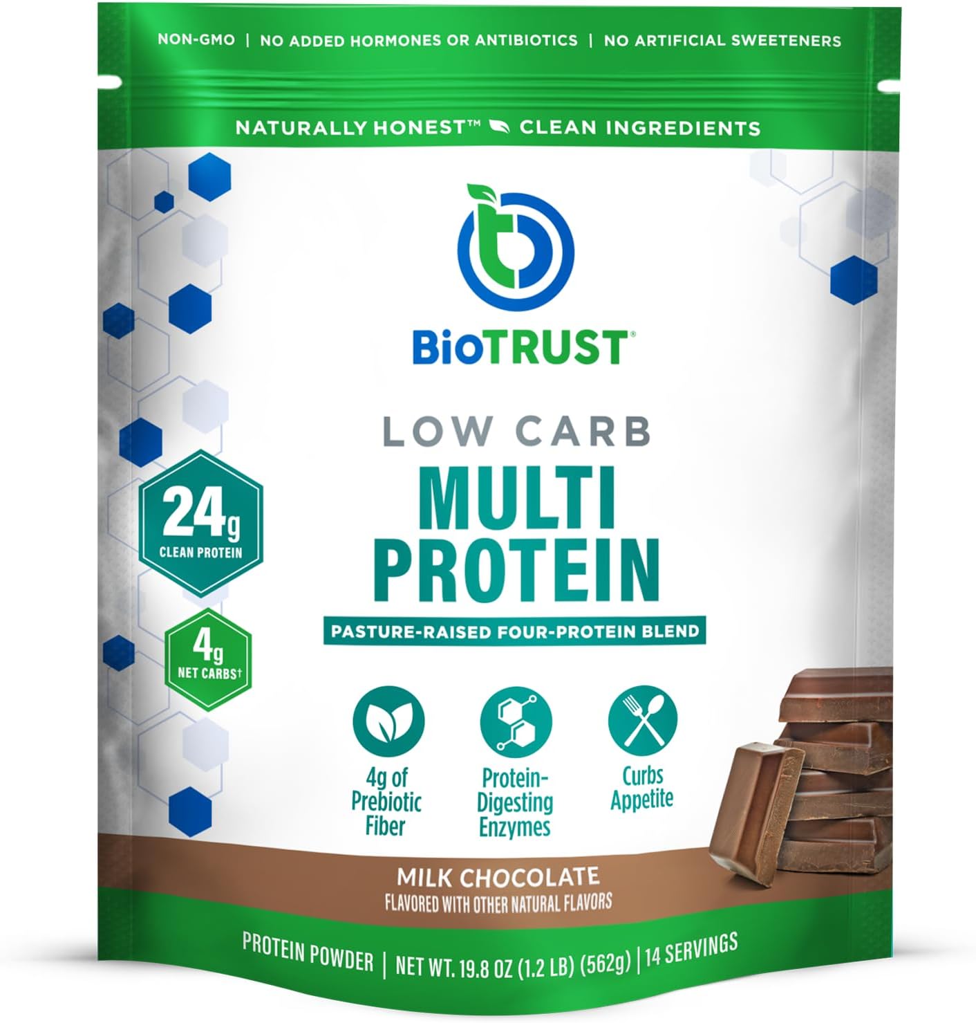 Biotrust Low Carb Protein Powder – Delicious Whey & Casein Blend From Grass-Fed Hormone Free Cows – Non Gmo, Gluten Free (Chocolate Peanut Butter)