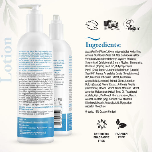 Beauty Without Cruelty Lotion, Fragrance-Free – Hand & Body Treatment With Vitamin C, Vitamin E, And Vitamin B5 (Panthenol), Vegan-Friendly & Cruelty-Free, 16 Oz
