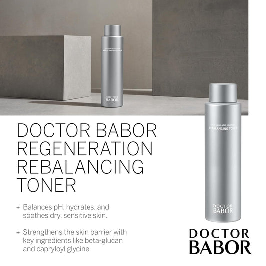 Doctor Babor Regeneration Rebalancing Toner, Beta Glucan Hydrates, Soothes And Balance The Skin, Strengthen Skin Barrier, Reduce Redness And Even Complexion, 6.76 Oz