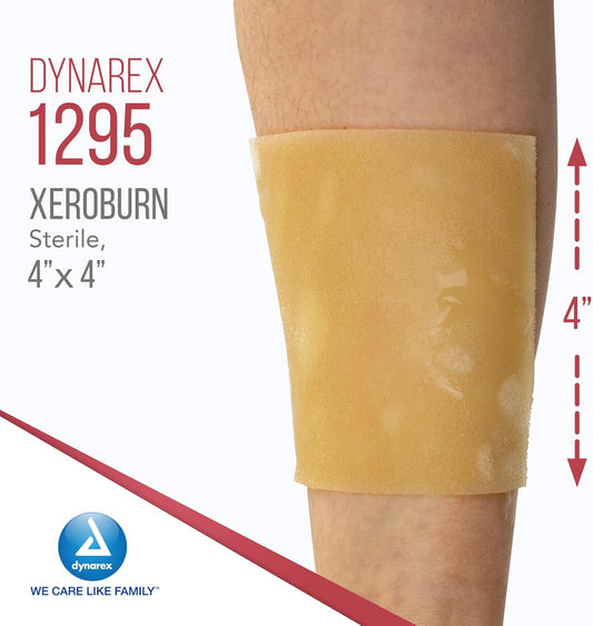 Dynarex Xeroburn Sterile Burn Dressing - Moist Burn Bandages With Cooling Gel For Temporary Relief - Infused With Soothing Tea Tree Oil, 1 Box - 15 Travel Patches