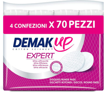Demak'Up Duo+ Make-Up Remover Pads - Pack Of 4 Bags Of 70 Discs