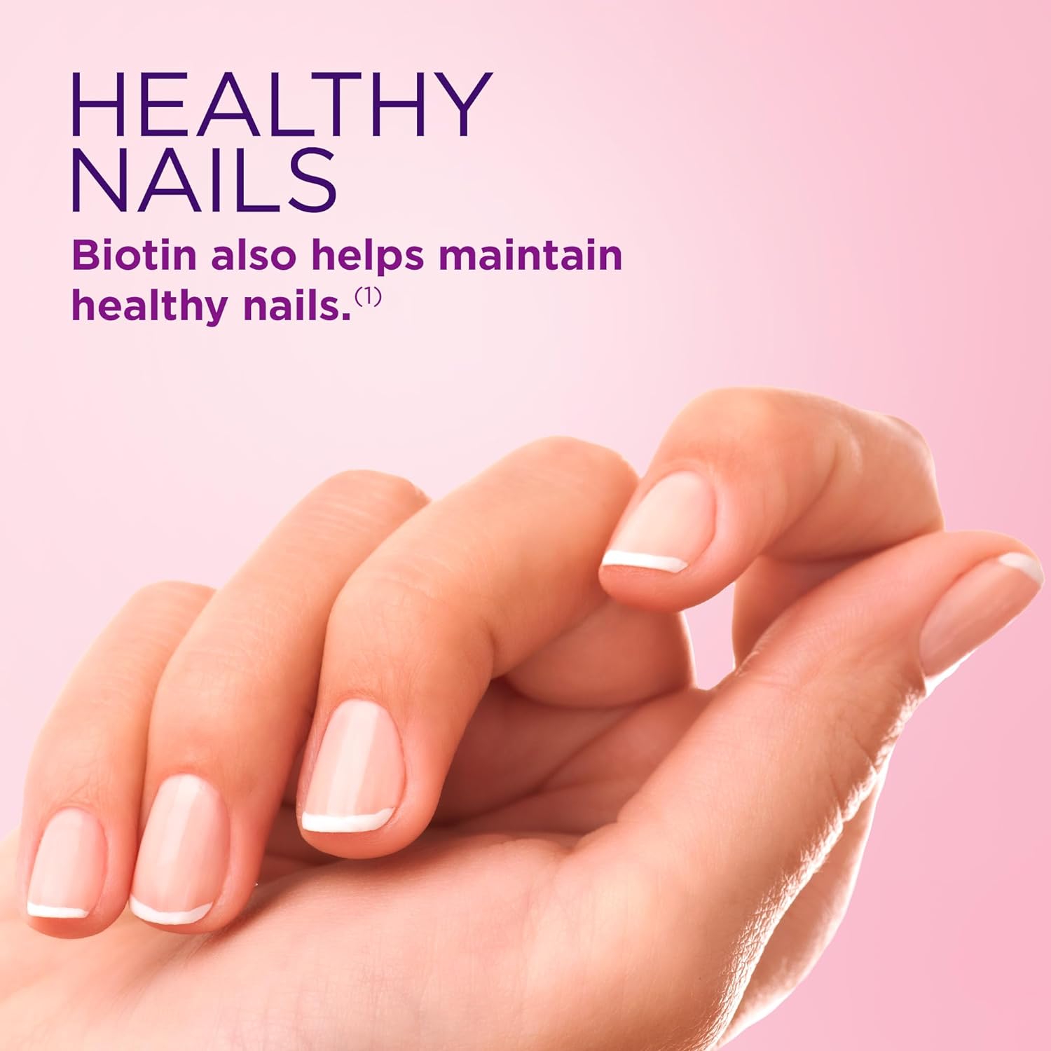 Nature's Bounty Optimal Solutions Hair, Skin & Nails Vitamin Gummies with Biotin, 2500 mcg, Strawberry, 80 Count : Health & Household