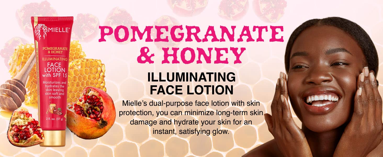 Mielle Organics Pomegranate & Honey Illuminating Face Lotion w/SPF 15, 2 Ounces : Beauty & Personal Care