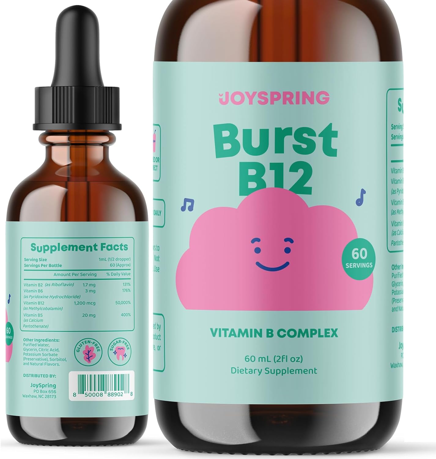 Liquid B Complex for Kids - Kids B Complex B2, B6, B12 & B5 - Vitamin B Complex Liquid May aid in Immunity & Mood - Sugar Free B Complex Vitamin Supplement for Kids & Adults - Vitamin B12 60 Servings