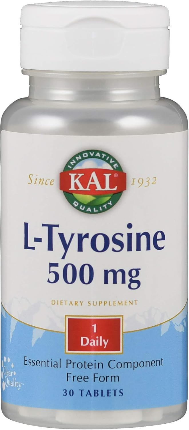 Kal 500 Mg L-Tyrosine Tablets, 30 Count
