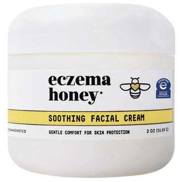 Eczema Honey Soothing Facial Cream - Eczema Lotion For Face, Eyelids, Lips, And More - Natural Dry Skin Repair (2 Oz)