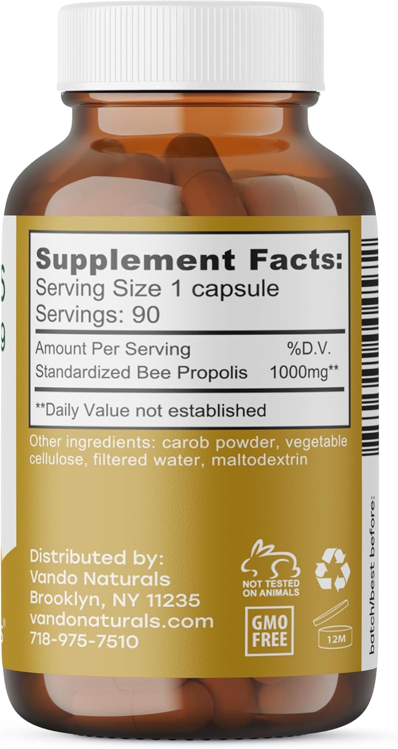 Apihaus Propolis Standardized, 1000 Mg, 90 Count : Health & Household