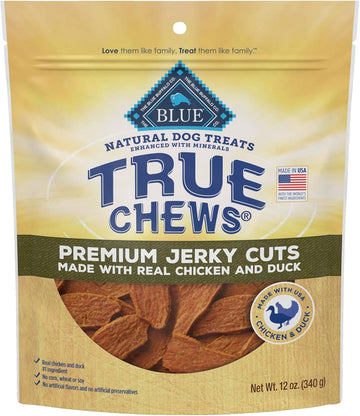Blue Buffalo True Chews Premium Jerky Cuts Natural Dog Treats, Duck 12 Oz