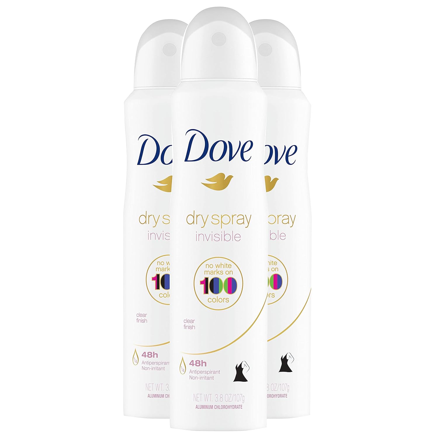 Dove Anti-Perspirant Aerosol Clear Finish 3.8 Oz, Pack Of 3