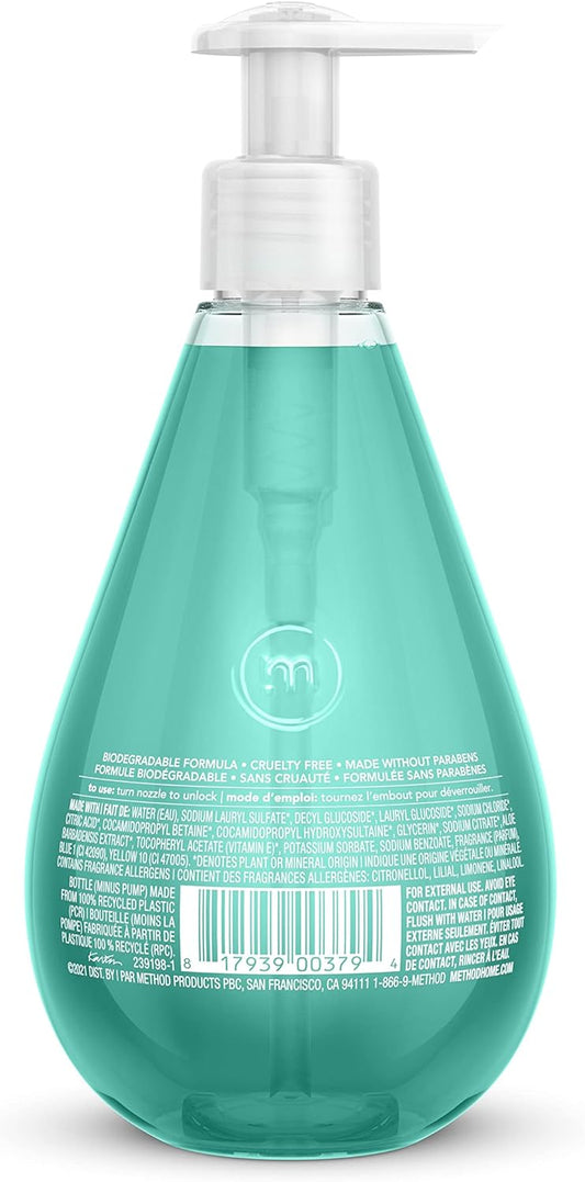 Method Gel Hand Soap, Waterfall, Biodegradable Formula, 12 Fl Oz (Pack Of 3)