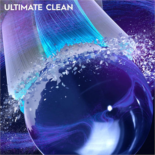 Oral-B Io Ultimate Clean Electric Toothbrush Head, Oral B Electric Toothbrush Heads, Twisted & Angled Bristles For Deeper Plaque Removal, Pack Of 4 Toothbrush Heads, Suitable For Mailbox, White