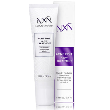 Nxn Acne Edit Spot Treatment With Probiotics, Licorice Root, Ginger And Colloidal Sulfur, To Rapidly Reduce Acne Blemish Size