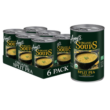 Amy'S Soup, Vegan Split Pea Soup, Gluten Free, Made With Organic Vegetables, Canned Soup, 14.1 Oz
