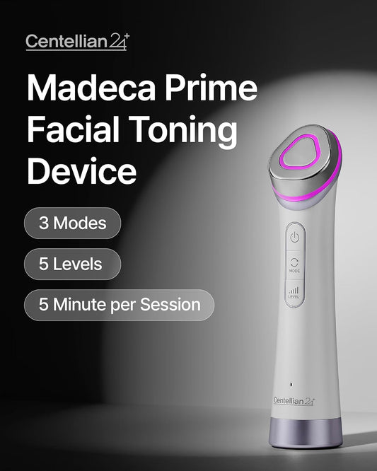 Centellian 24 Madeca Prime Facial Toning Device 3-In-1 Microcurrent + Glutathione Toning Boosting Ampoule (1.01Fl Oz) Better Absorption, Even Skin Tone With Glutathione & Niacinamide, Korean Skincare