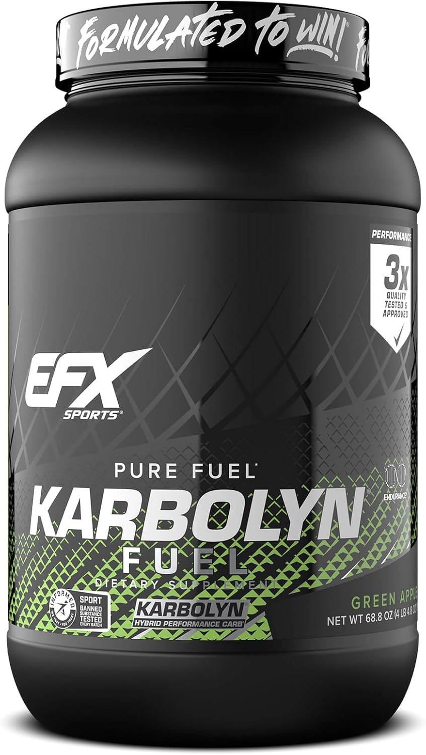 Efx Sports Karbolyn Fuel | Fast-Absorbing Carbohydrate Powder | Carb Load, Sustained Energy, Quick Recovery | Stimulant Free | 36 Servings (Blue Razz Watermelon)