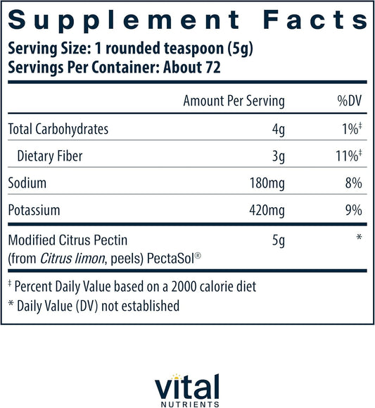 Vital Nutrients Mcp | Modified Citrus Pectin Powder | Cellular Health And Immune System Support* | Vegan Supplement | Gluten, Dairy And Soy Free | 72 Servings