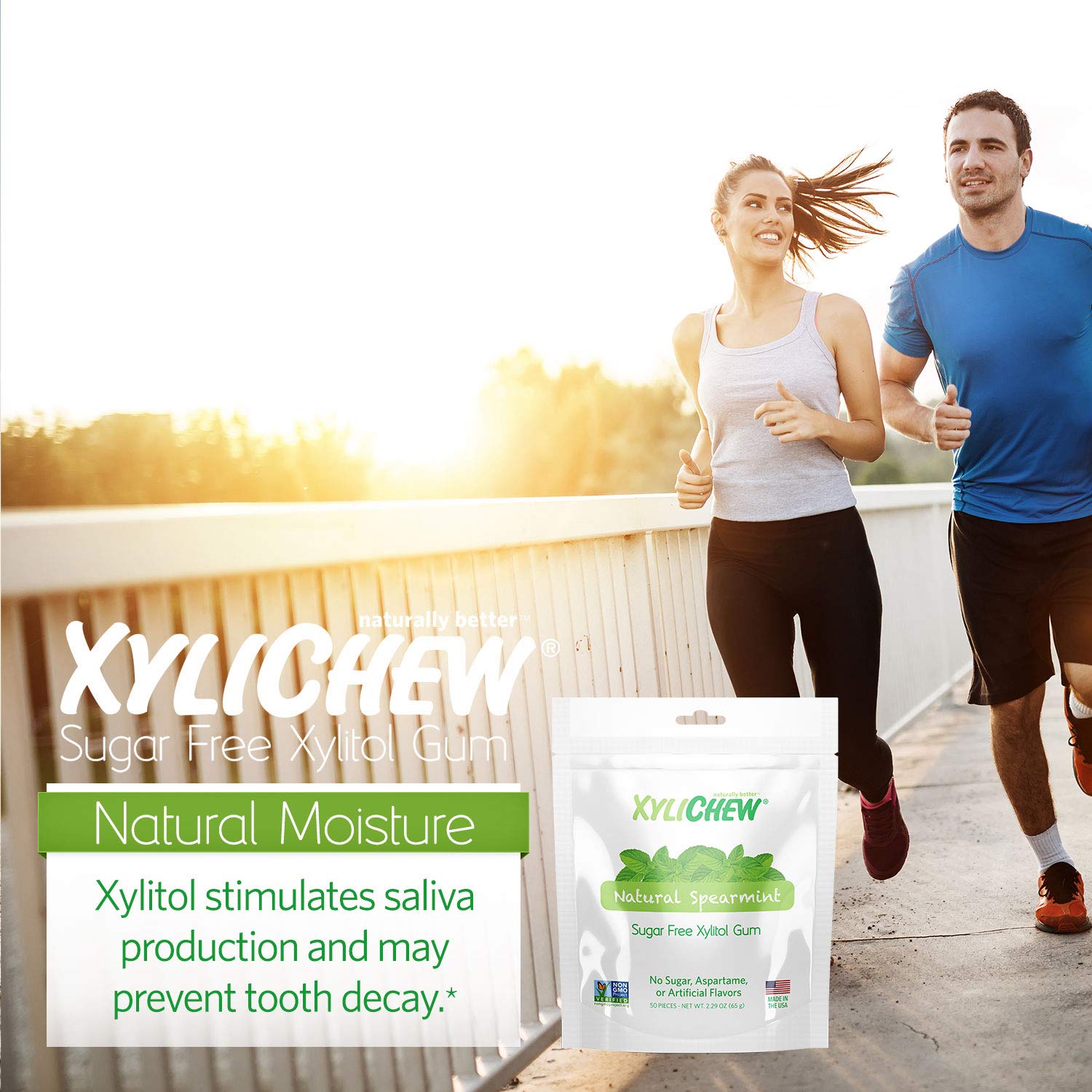Xylichew 100% Xylitol Chewing Gum - Non Gmo, Non Aspartame, Gluten Free, And Sugar Free Gum - Natural Oral Care, Relieves Bad Breath And Dry Mouth - Cinnamon, 288 Count : Grocery & Gourmet Food