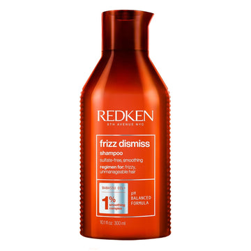 Redken Frizz Dismiss Shampoo | Anti Frizz Shampoo With Humidity Protection | Gently Cleanses, Smooths, And Adds Shine | Weightless Long-Lasting Frizz Control | For Frizzy Hair | Sulfate Free