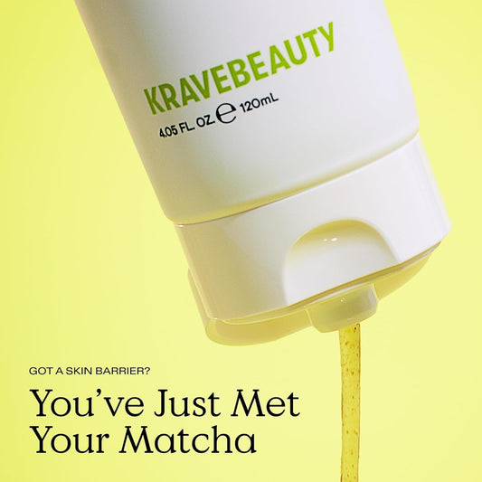 Kravebeauty Matcha Hemp Hydrating Cleanser Duo, Non Stripping Daily Face Wash, Supports Skin Barrier Enriched With Hemp Seed Oil, Suitable For Dry, Sensitive Skin, Vegan & Cruelty Free, 4.05 Fl Oz X2