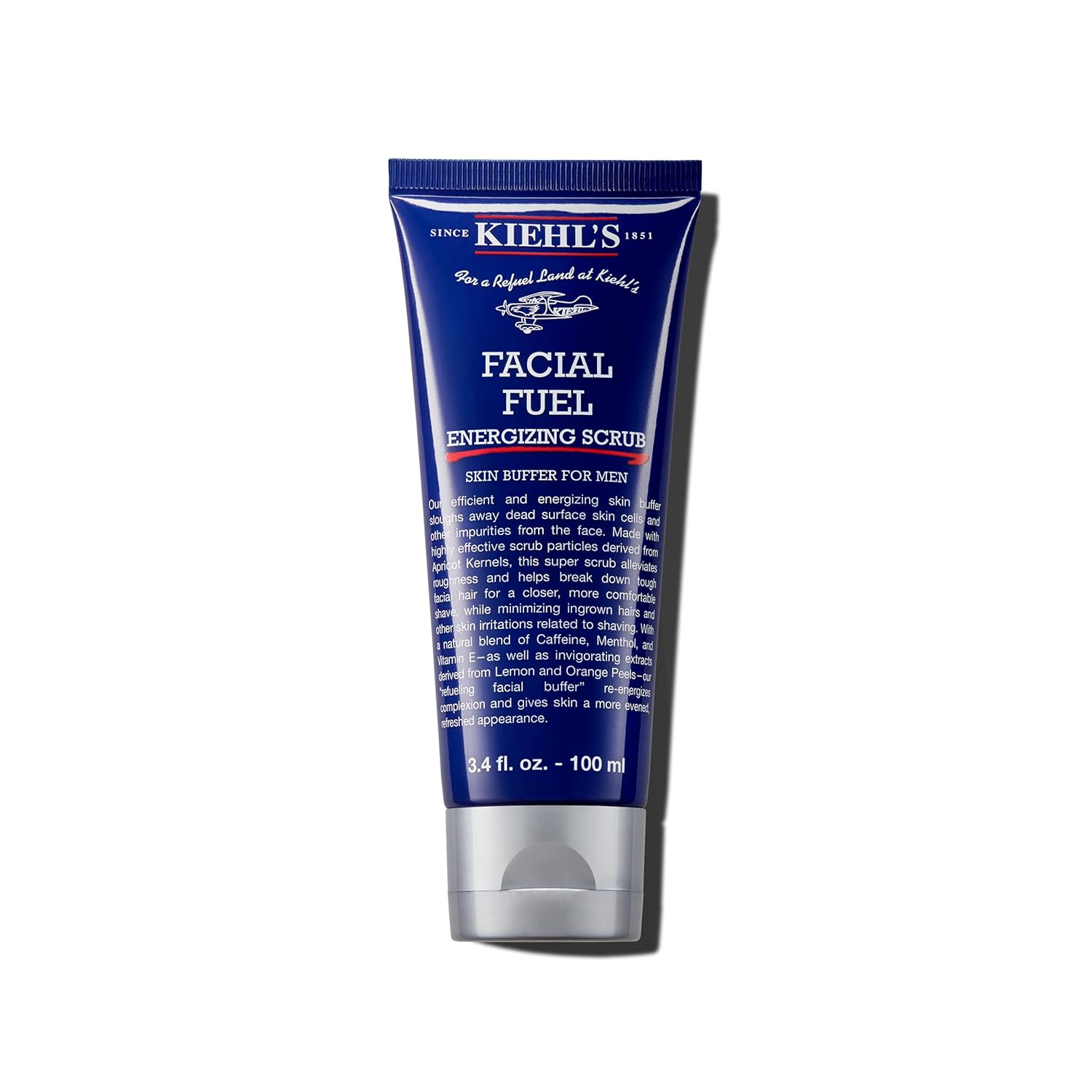 Kiehl'S Facial Fuel Exfoliating Face Scrub, Facial Cleanser For Men, Smooths Skin & Removes Dead Skin, Dirt & Oil, Helps Soften Tough Facial Hair, With Caffeine, Menthol, Vitamin E & Citrus Extracts