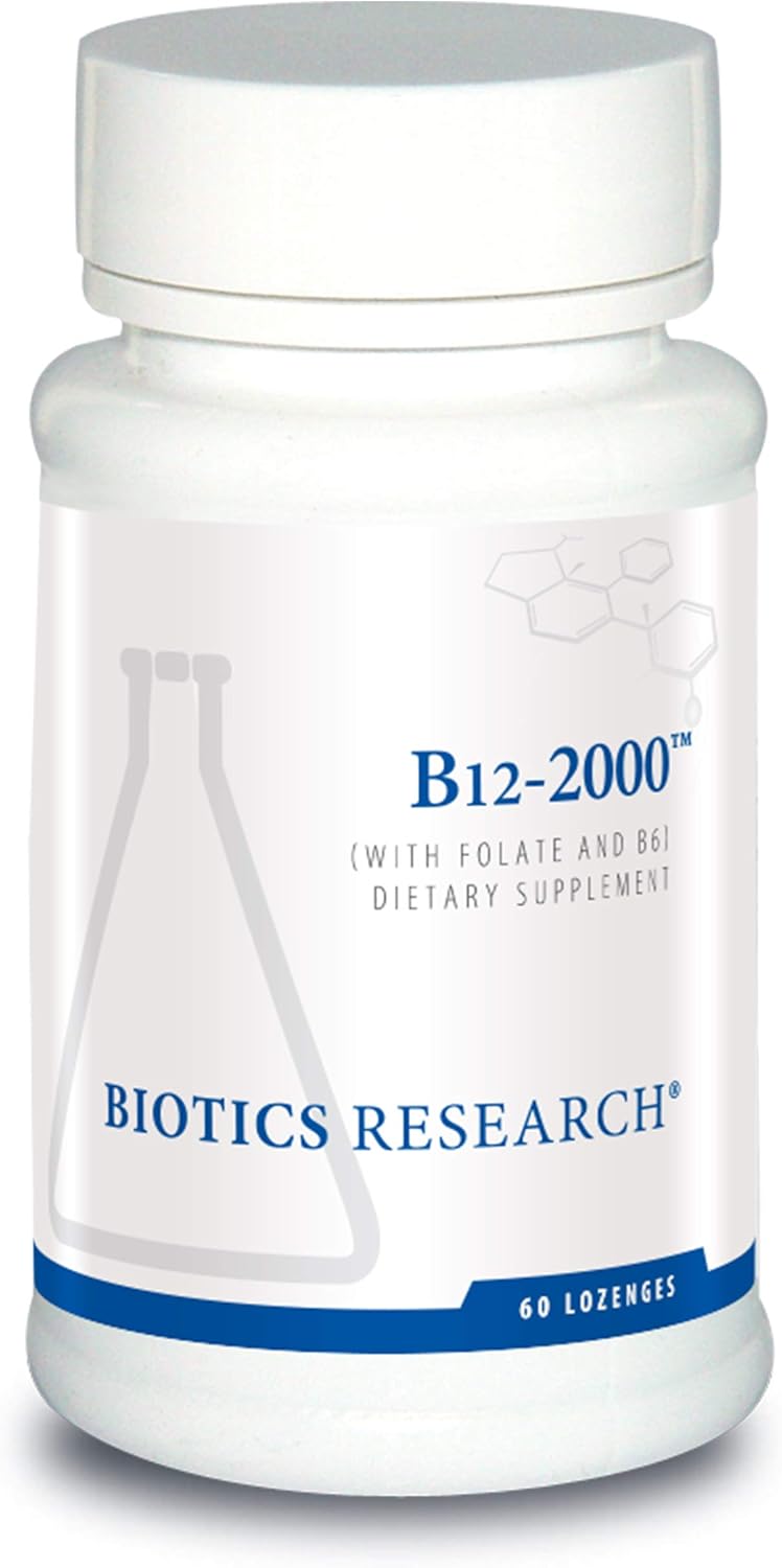 Biotics Research B12 Lozenges Vitamin B6 And B12 2000 Lozenges With Folate 60 Lozenges