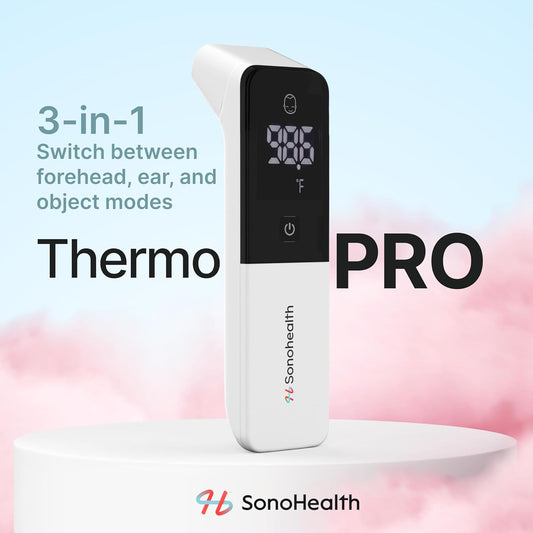 ThermoPRO 3-in-1 Forehead, Ear, and Bottle Thermometer for Kids and Adults - Accurate and Reliable Baby Thermometer by SonoHealth