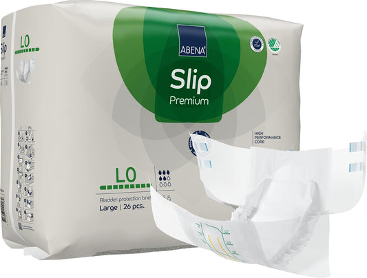 ABENA Slip Premium All-In-One Incontinence Pads For Men & Women, Eco-Friendly Womens Incontinence Pads, Mens Incontinence Pads, - Large 0, 100-150cm Waist, 2000ml Absorbency, 26PK