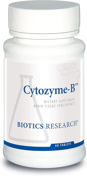 Biotics Research Cytozyme B Supports Brain Health. Raw Lamb Brain, Improves Memory, Supports Mental Clarity And Acuity, Potent Antioxidant Activity, Sod, Catalase, 60 Tablets
