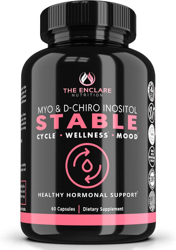 Myo-Inositol & D-Chiro Inositol Capsules | Optimal 40:1 Myo Inositol To D-Chiro-Inositol Fertility Supplements For Women, Natural Pcos Supplement, Hormone Balance, Healthy Ovarian Support (1)