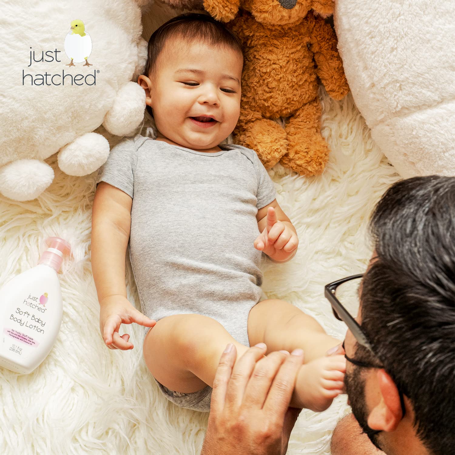 Just Hatched Soft Baby Body Lotion Multi-Pack - Lightweight, Soothing Moisturizer, Cozy Yummy Fragrance, Made with Essential Oils, No Yucky Stuff & Harsh Ingredients, 10.1 fl oz (2 Pack) : Health & Household