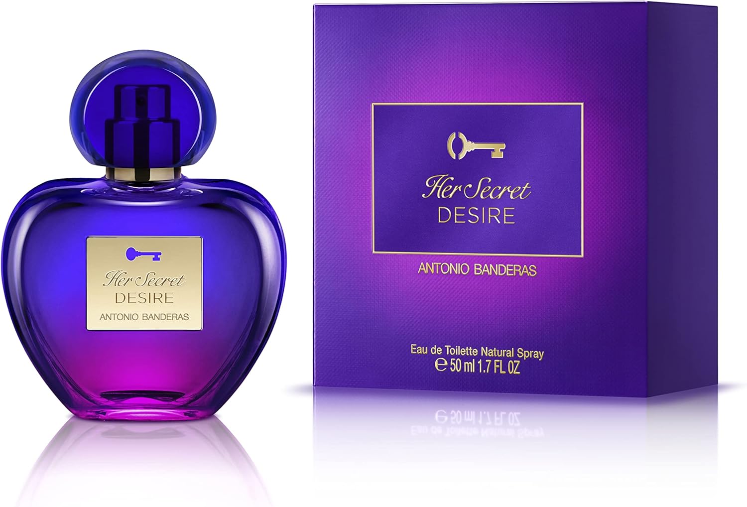 Banderas Perfumes - Her Secret Desire - Eau De Toilette Spray For Women, Floral, Fruity And Sweet Fragrance - 80 Ml