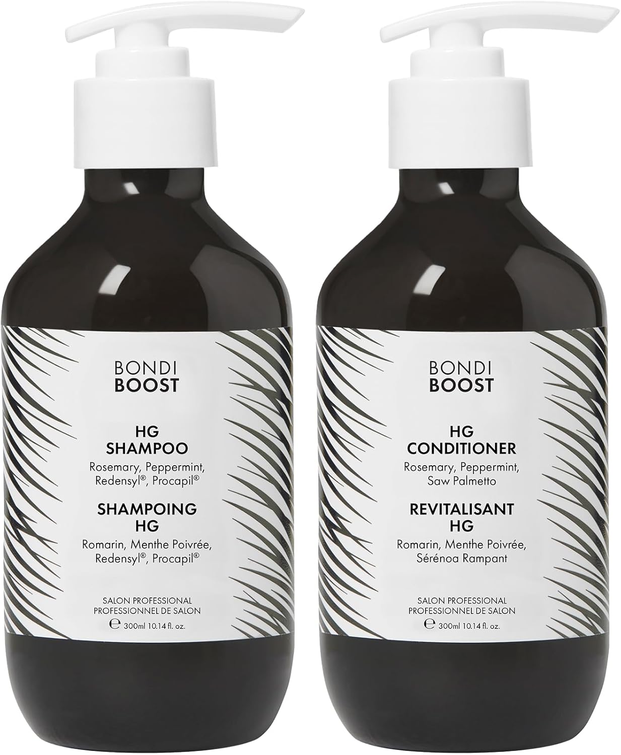 Bondiboost Hg Duo Shampoo + Conditioner Bundle [10.14Fl Oz Each] - Improves Appearance For Thinning Hair - Volumizing + Hydrating + Nourishing - Sulfate/Paraben Free, For Women/Men - Australian Made