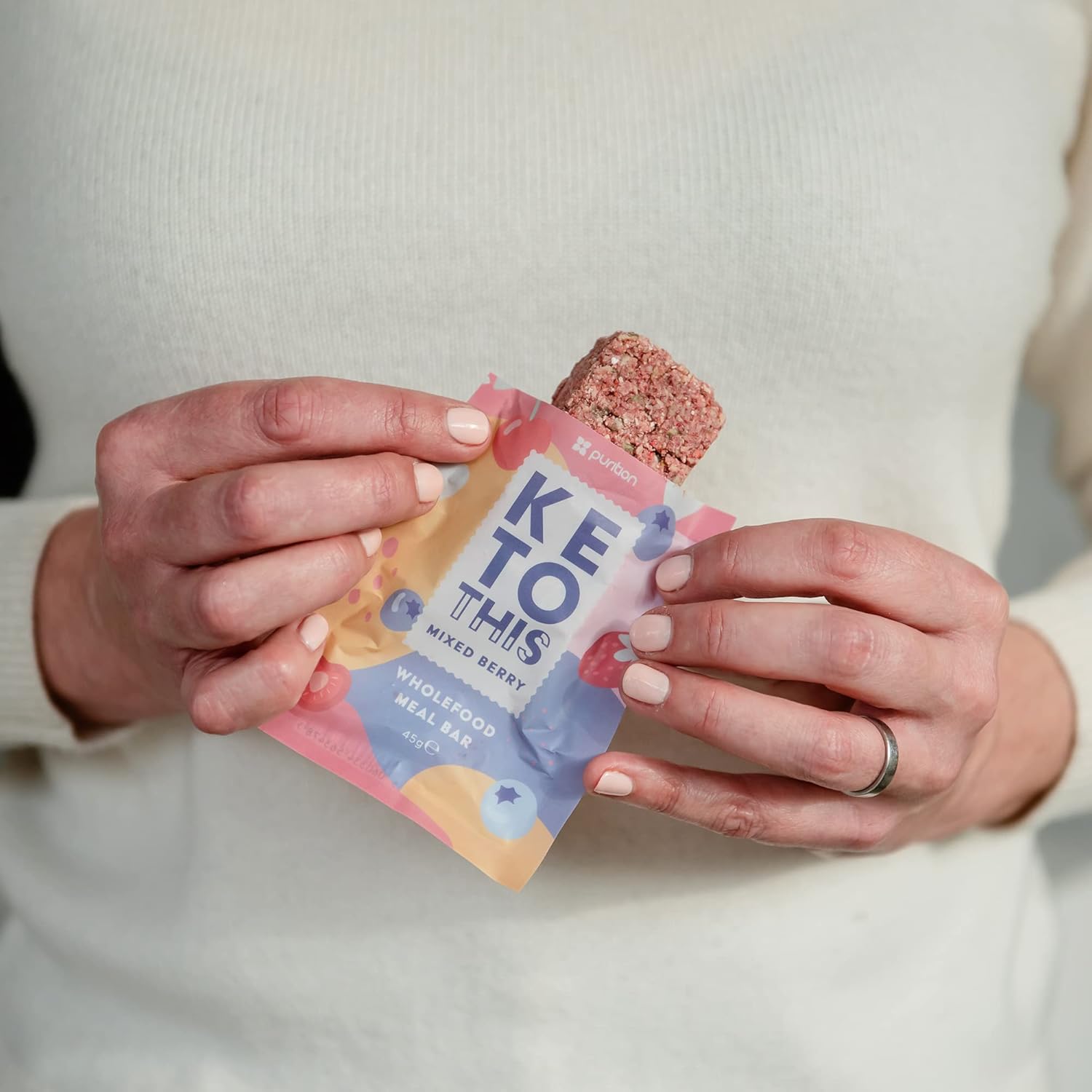 Purition Wholefood Meal Bars Mixed Berry Flavour 12 Pack | Vegan & Keto Friendly | No Added Sugar | Premium Low Carb High Fat Keto Meal Bars with Only Natural Ingredients : Amazon.co.uk: Health & Personal Care