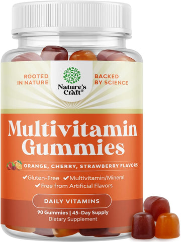 Potent Daily Multivitamin Gummies for Adults - Wellness Blend of Vitamin D A C E B12 Zinc and Biotin - Adult Vitamin Gummy for Energy and Immunity - Non-GMO Gluten Free and Halal Gummies