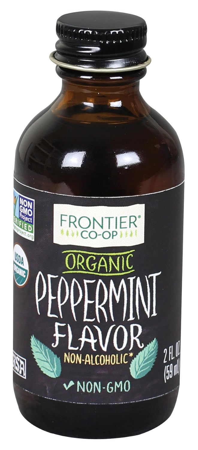 Frontier Peppermint Flavor Certified Organic, 2 Ounce Bottle