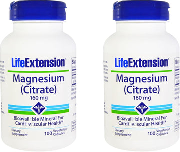 Life Extension - Magnesium (Citrate) - 160 Mg - 100 Vcaps (Pack of 2)