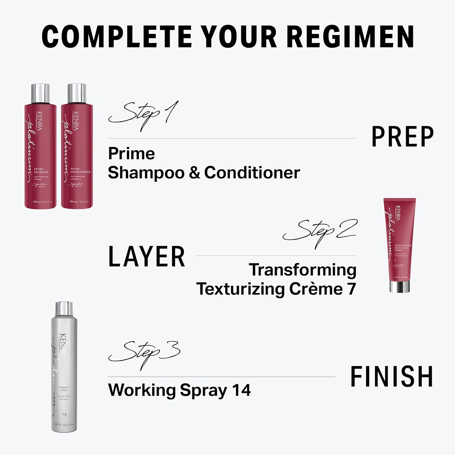 Kenra Platinum Working Spray 14 50% | Flexible Hold Hairspray | Fast-Drying, Non-Sticky | Creates Volume & Texture | Leaves Hair With Frizz-Free Shine | All Hair Types | 10 oz : Beauty & Personal Care