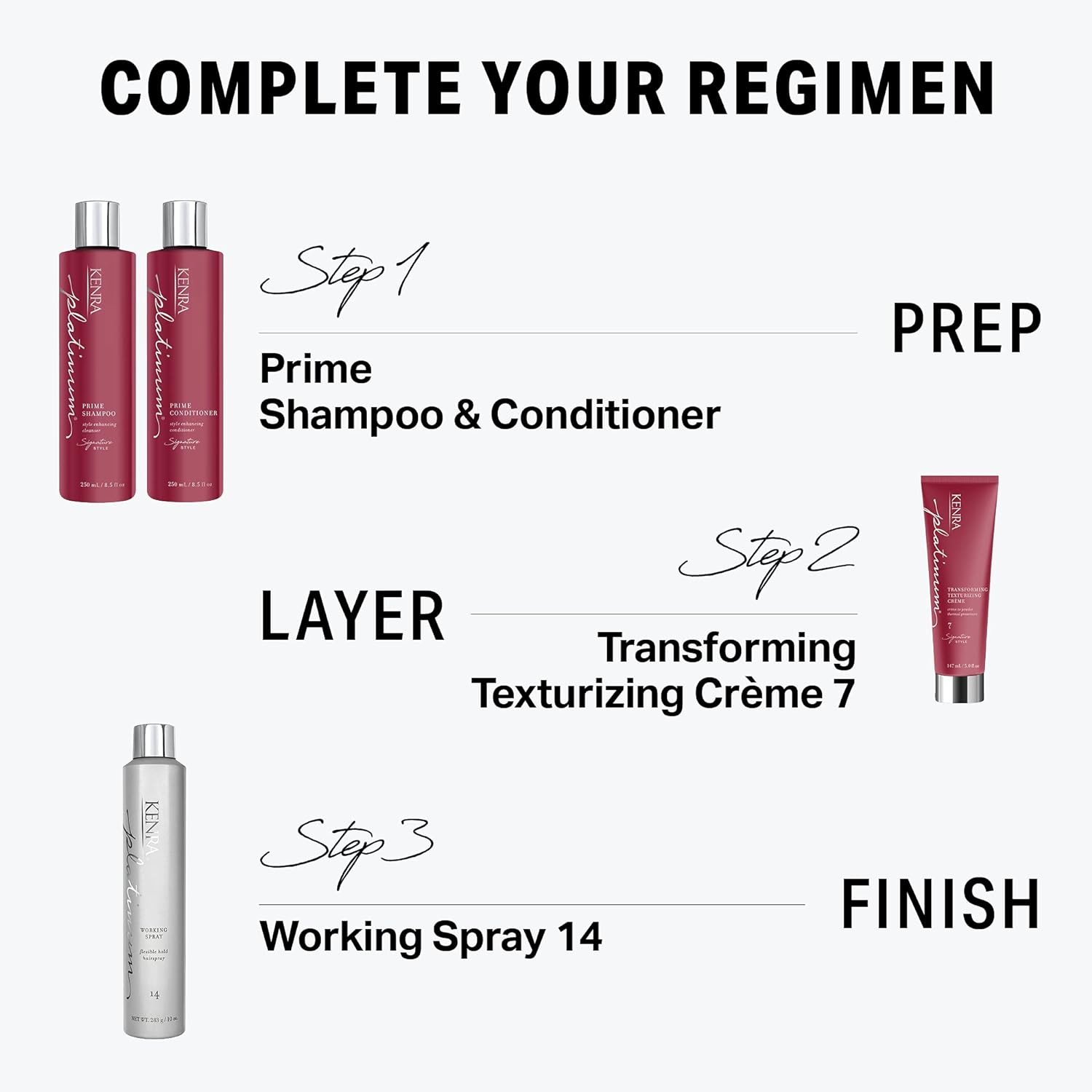 Kenra Platinum Working Spray 14 50% | Flexible Hold Hairspray | Fast-Drying, Non-Sticky | Creates Volume & Texture | Leaves Hair With Frizz-Free Shine | All Hair Types | 10 oz : Beauty & Personal Care