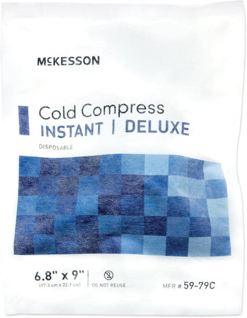 Mckesson Cold Compress Deluxe, Instant Cold Pack, Disposable, 6 4/5 In X 9 In, 1 Count, 24 Packs, 24 Total