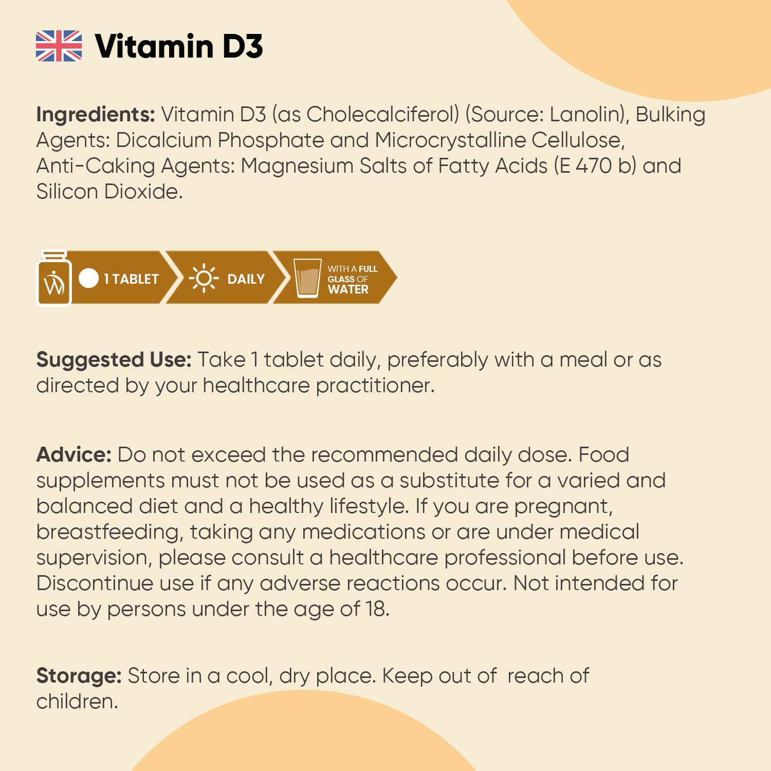 Vitamin D3 2000IU | 400 Tablets | 1+ Year Supply | 8mm Round Tablets | Vegetarian Friendly & Non-GMO | 1 a Day | Vitamin D Supplements | Made in Britain : Amazon.co.uk: Health & Personal Care
