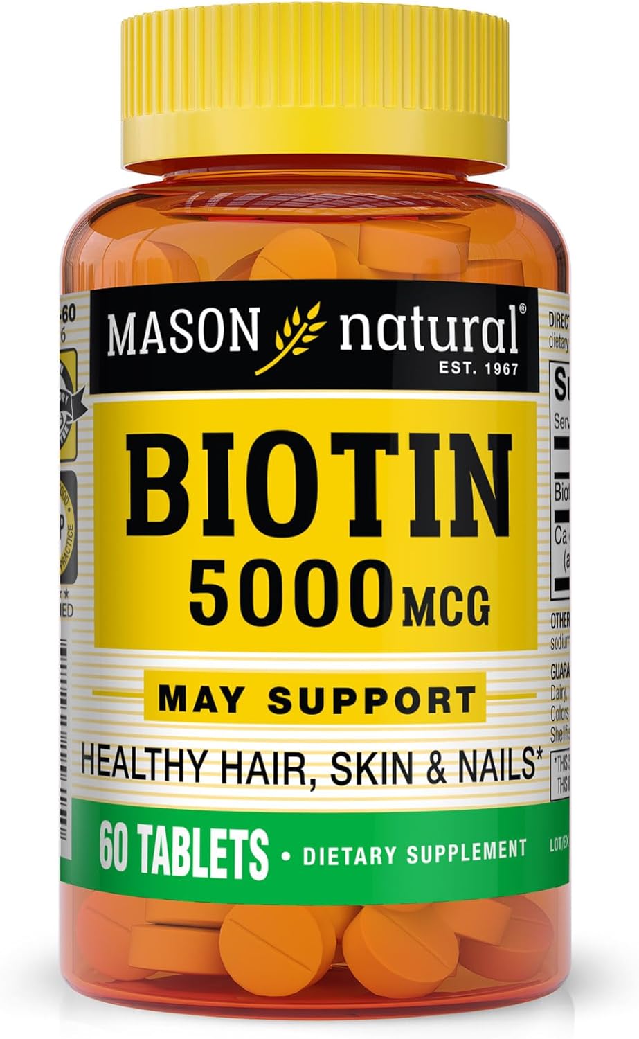Mason Biotin 5000Mcg 60 Per Bottle