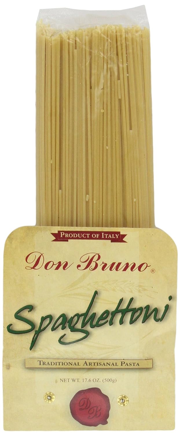 Roland Foods Don Bruno Pasta, Spaghettoni, 17.6 Ounce Bag, Pack of 6
