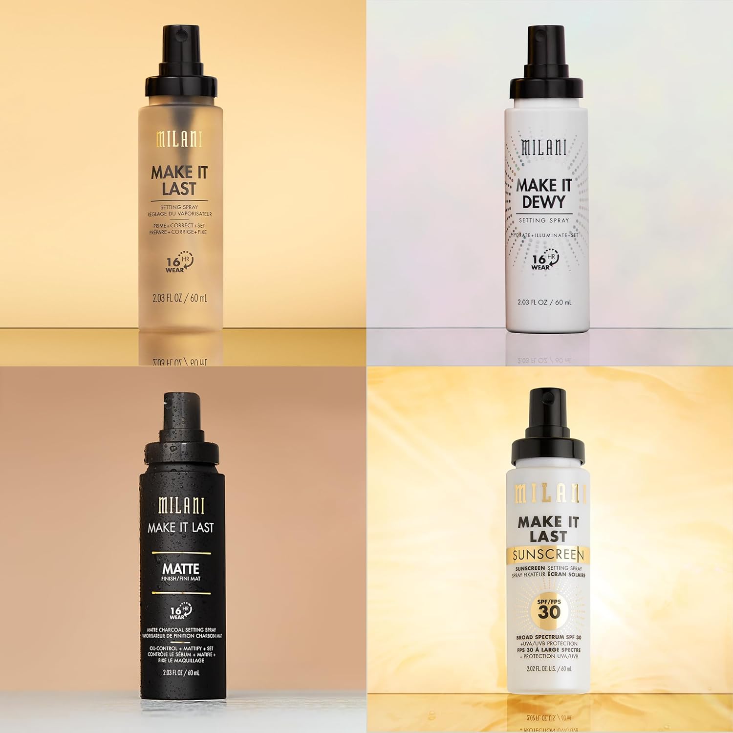 Milani Make It Dewy Setting Spray 3 In 1- Hydrate + Illuminate + Set (2.03 Fl. Oz.) Makeup Finishing Spray - Makeup Primer & Hydrating Setting Spray : Beauty & Personal Care