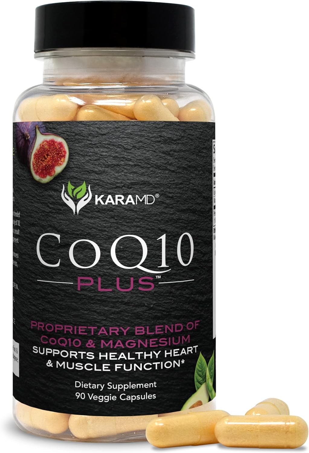 KaraMD CoQ10 Plus - Health Supplement with Magnesium for Heart & Vascular Support - Cellular Energy Production & Blood Flow Supplement - Vegetable Capsules - 45 Servings (90 Capsules) - 1 Pack