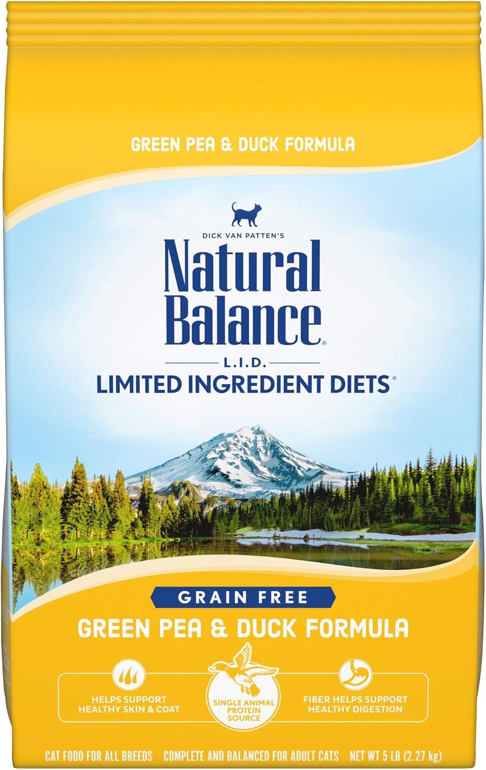 Natural Balance Limited Ingredient Diets Green Pea & Duck Formula Dry Cat Food, 5 Lbs