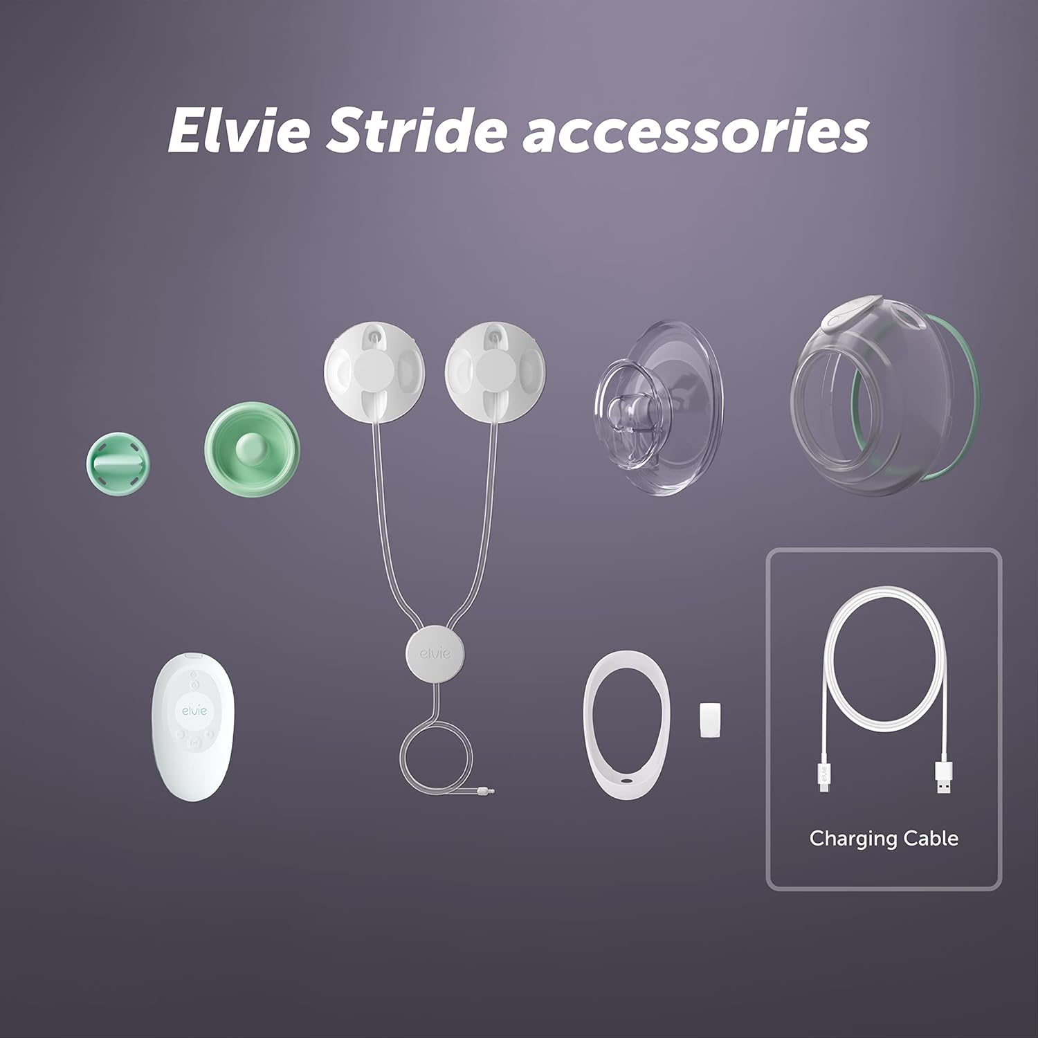 Elvie - Stride Breast Pump Fast Charging Usb-C Charging Cable - Connects To And Charges Elvie Stride Breast Pump Hub - Breastfeeding Essentials : Baby