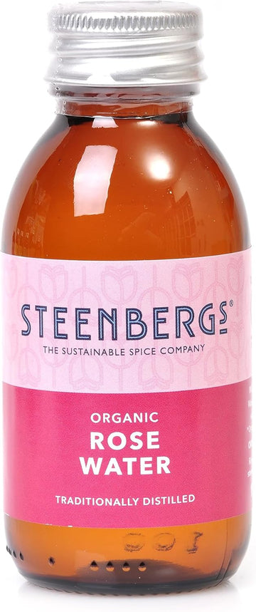 Steenbergs Organic Rose Water 100Ml Glass Bottle