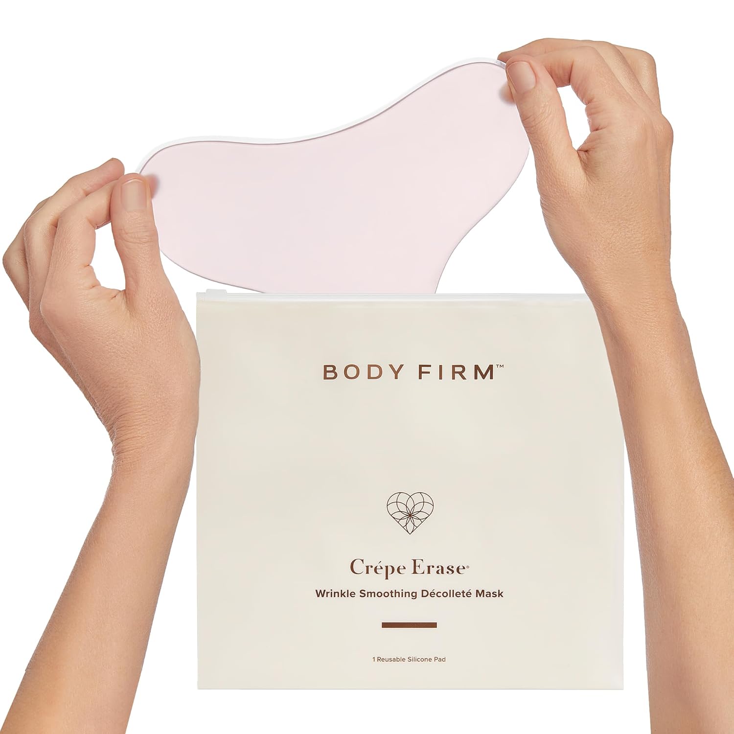 Crepe Erase Wrinkle Silicone Mask, Anti-Aging Skin Firming And Tightening Patch For Chest And Decollete, Overnight Wrinkle Remover Treatment, Supports Crepe Skin & Fine Lines, Reusable Pad Up To 30X