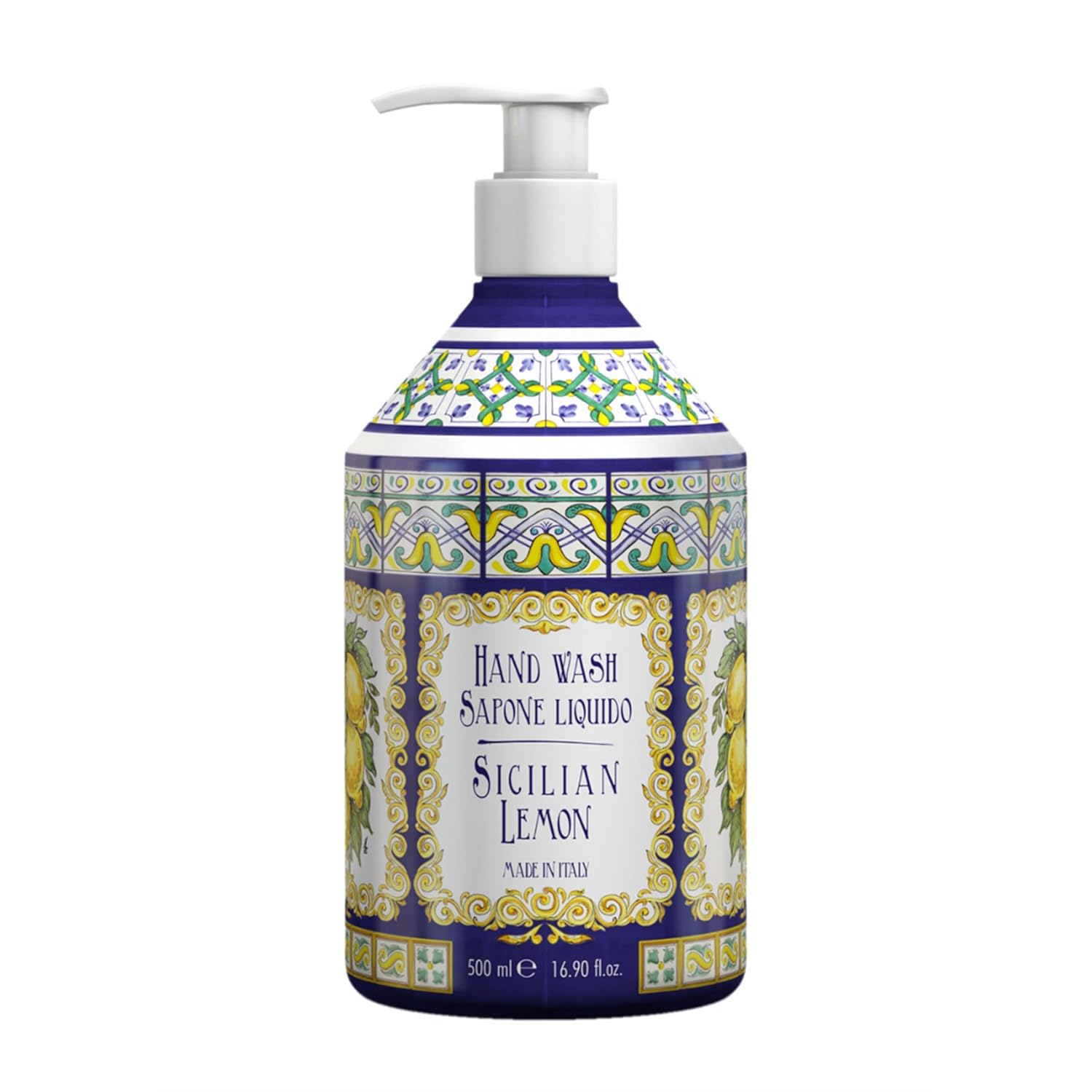 Rudy La Maioliche La Maioliche La Mayorca Liquid Soap Liquid Soap Sicilian Lemon Sicilian Lemon Size: F78×H178Mm?Capacity: 500Ml
