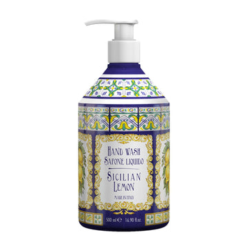 Rudy La Maioliche La Maioliche La Mayorca Liquid Soap Liquid Soap Sicilian Lemon Sicilian Lemon Size: F78×H178Mm?Capacity: 500Ml
